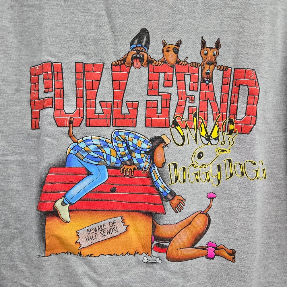 Full‎ Send Men Sweatshirt M Gray Graphic Print Snoop Dogg Dogs Long Sleeve READ